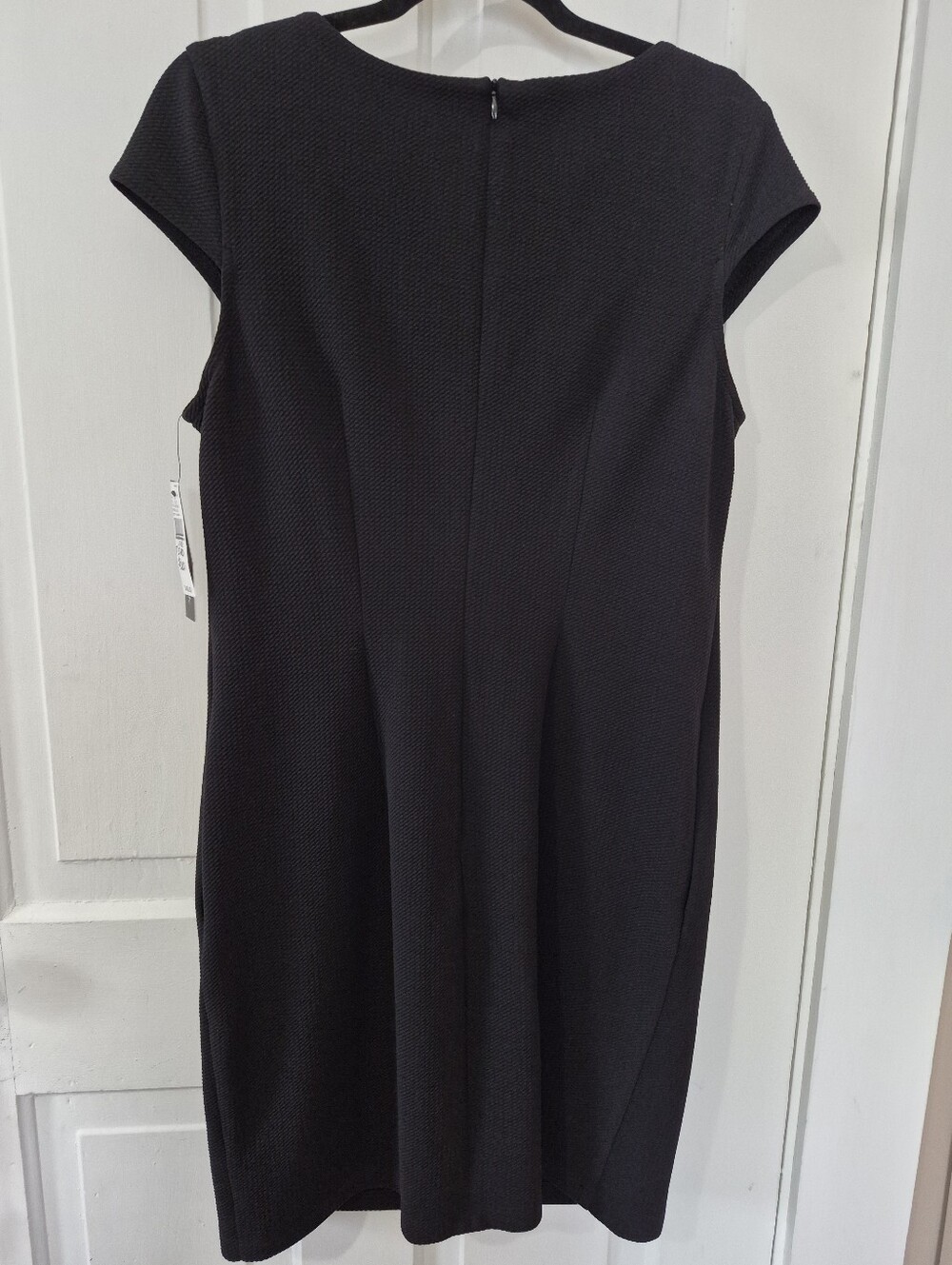 AB Studio Black Sheath Dress with Grommet Neckline - Picture 6 of 10
